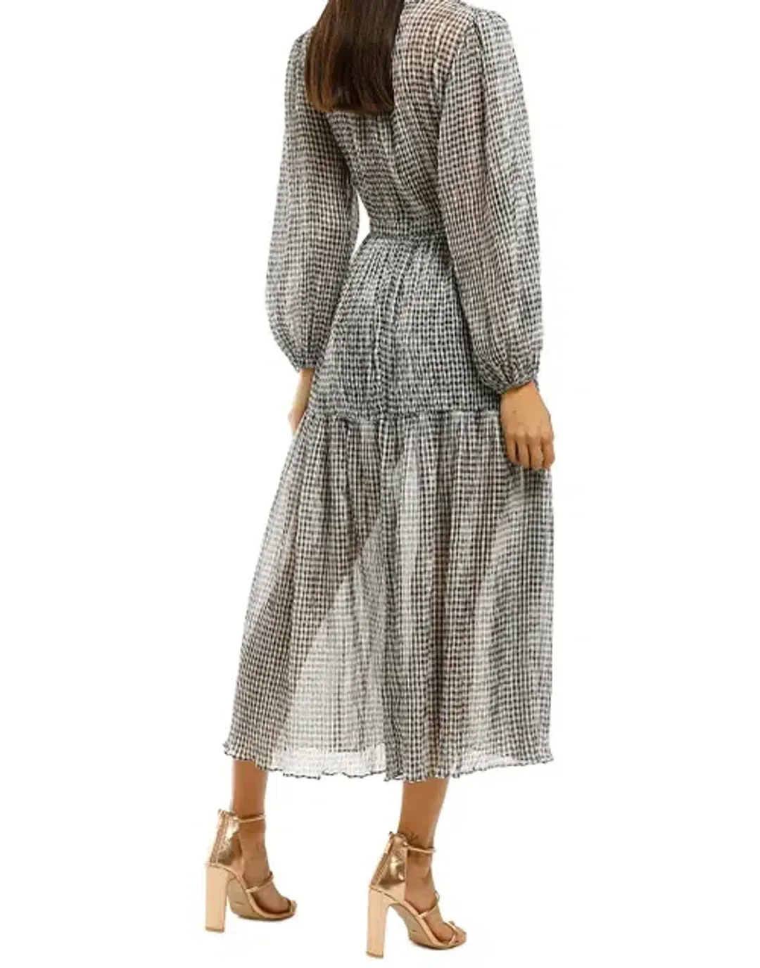 Bec & Bridge Nadine Midi Dress Black/White Size 12 for rent on The Volte - main image