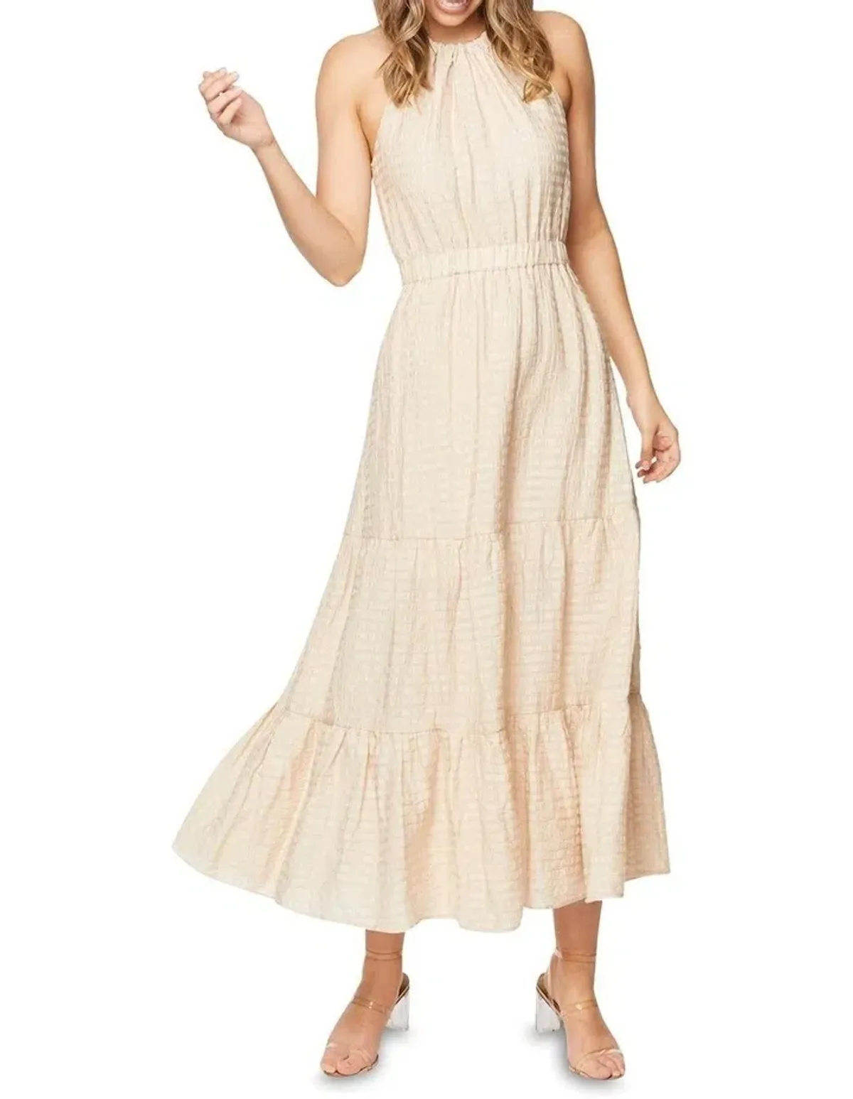 Pilgrim Aaliyah Midi Dress Sand Size 16 - Image 1