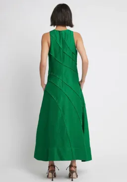 Aje Faraway Midi Dress Emerald Green Size 8 for rent on The Volte - image 3