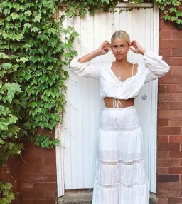 Tigerlilly Xanthe Blouse and Maxi Skirt Set White Size 12 for rent on The Volte - image 1