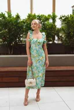 Zimmermann High Tide Frilled Midi Dress Floral Size 0 / Au 8 for rent on The Volte - image 3
