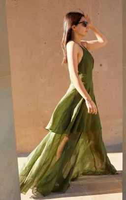 Ginger & Smart Eminence Gown Green Size 8 for rent on The Volte - image 6