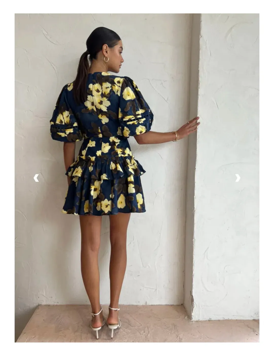 Acler Clovelly mini dress navy size 10 for rent on The Volte - main image