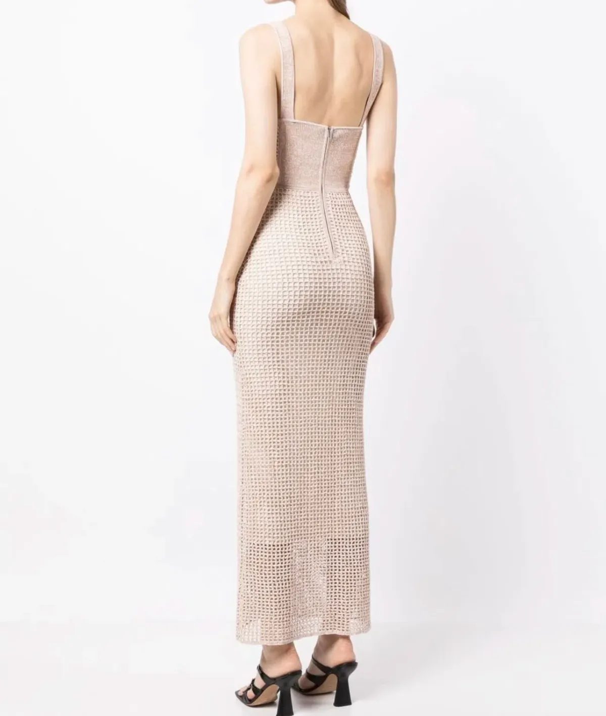 Dion Lee Marled Double Cup Corset Dress Cream Marle Size 8 - Image 2