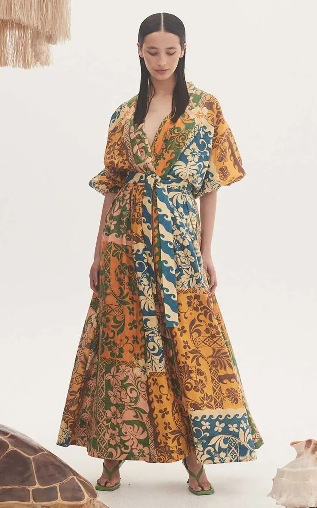 Alemais Archie Wrap Dress Multi Size 14 for rent on The Volte - main image
