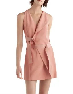 Dion Lee Military Holster Buckle Mini Dress Blush Pink Size 14 for rent on The Volte - image 2