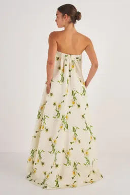 Oroton Field Daisy Gown in Soft Cream Size 10 for rent on The Volte - image 2