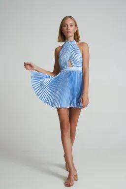Lidee Soirée Renaissance Mini Dress in Sky Blue Size 10 for rent on The Volte - image 1