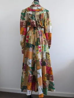 Alemais Hattie Patchwork Midi Dress Multi Print Size 8 for rent on The Volte - image 6
