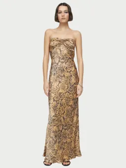Bec & Bridge Samara Print Strapless Dress Floral Print Size 8 for rent on The Volte - image 1