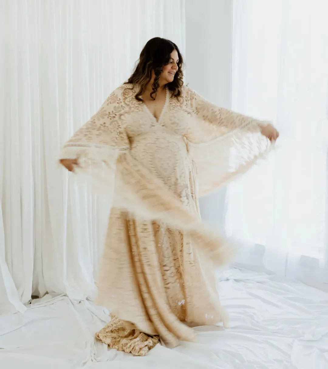 We Are Reclamation Magic Maker Gown Dark Ivory One Size for rent on The Volte - main image