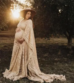 We Are Reclamation Magic Maker Gown Dark Ivory One Size for rent on The Volte - image 1
