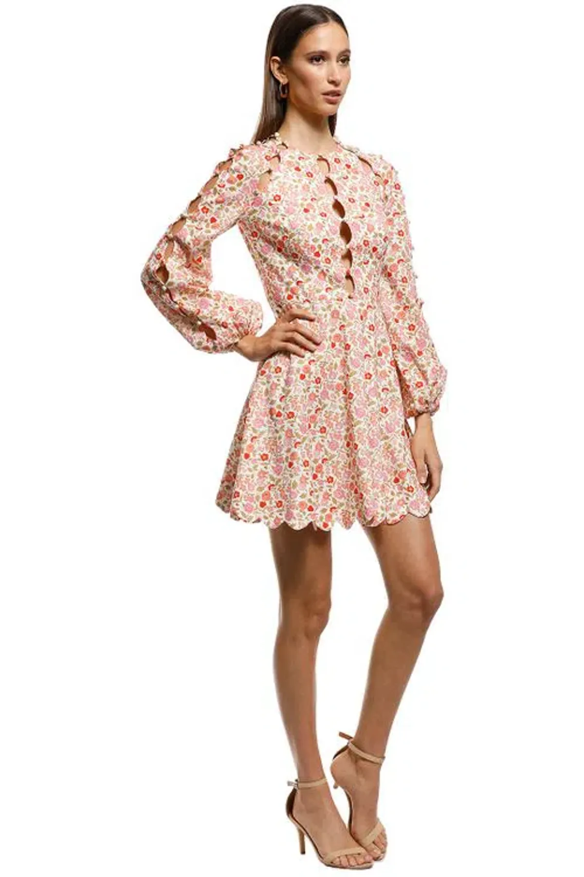 Zimmermann Goldie Scallop Mini Dress Size 0 /AU 8 - Image 2