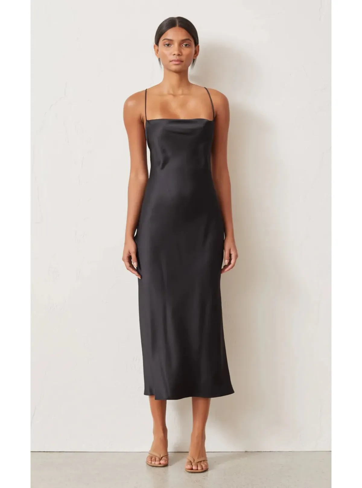 Bec & Bridge Seraphine Lace Up Midi Dress Black Size AU 8 for rent on The Volte - main image