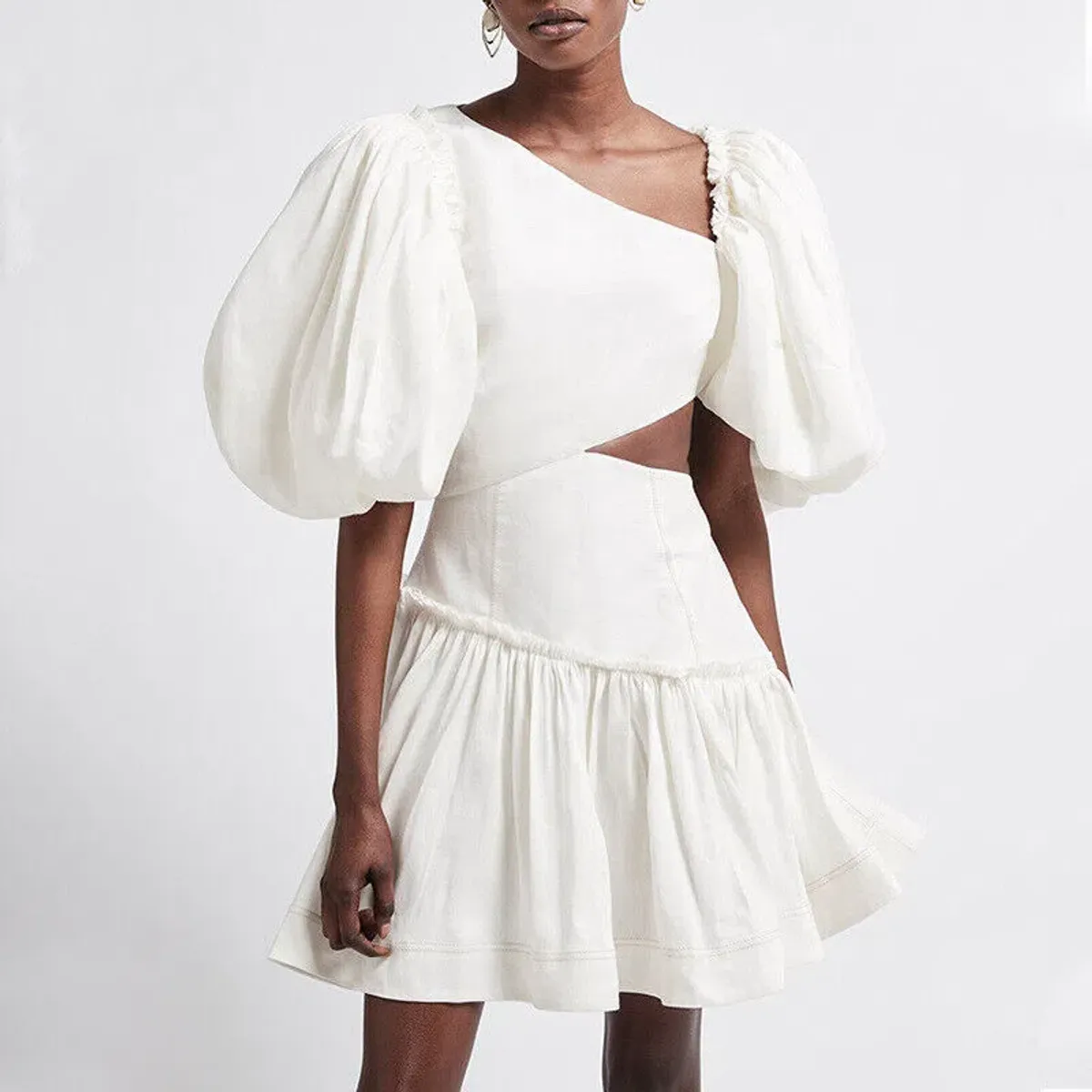 Aje Chateau Mini Dress Ivory Size 8 - Image 2