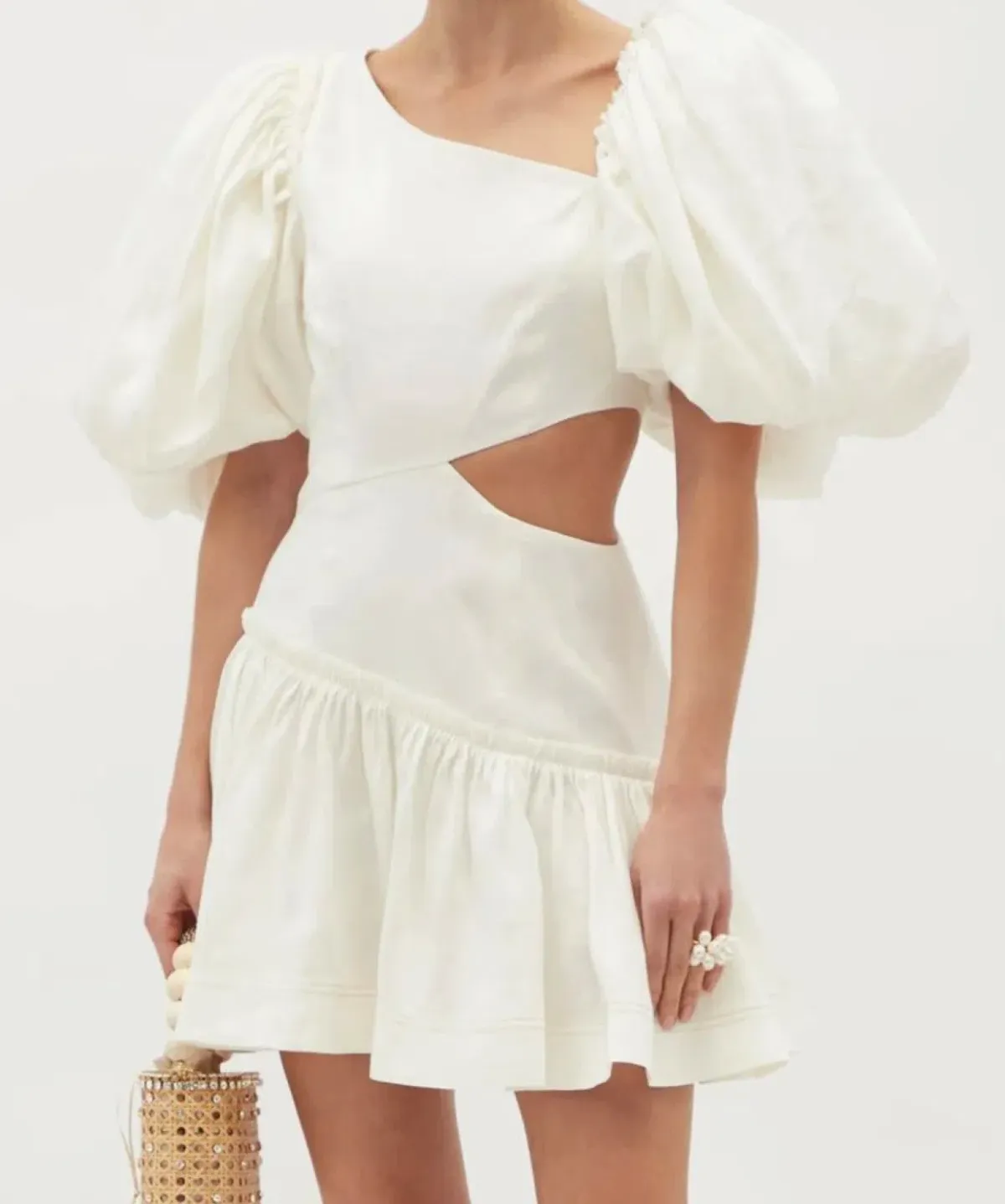 Aje Chateau Mini Dress Ivory Size 8 - Image 5