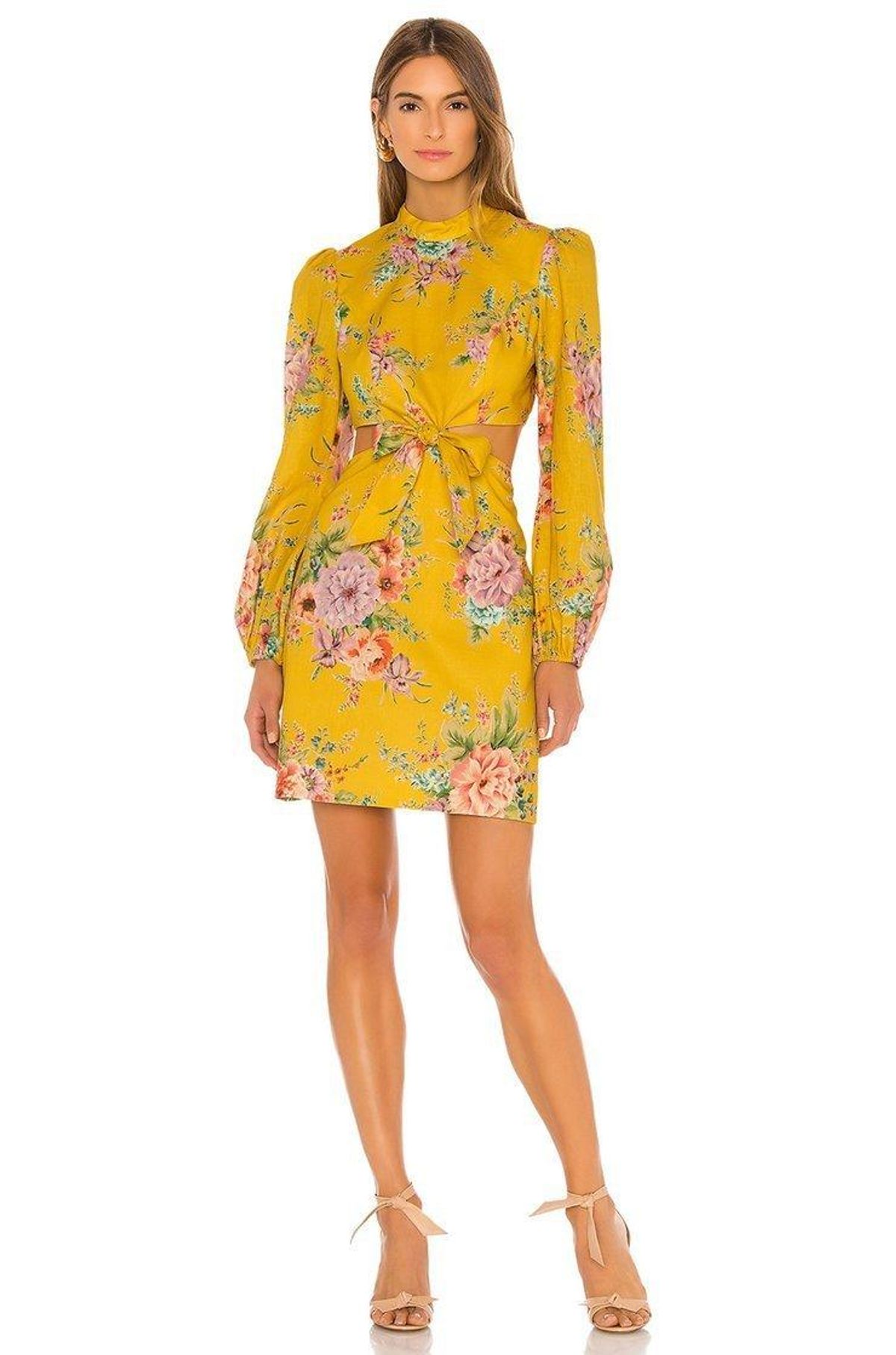 Zimmermann Zinnia Bow Cut Out Short Dress Size 8 - Image 1
