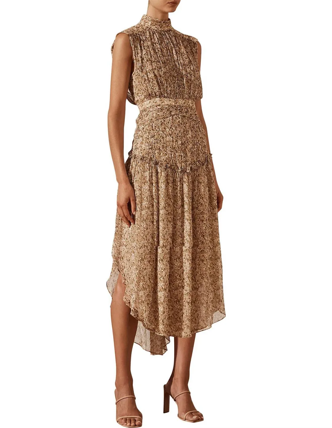 Shona Joy Ambar Sleeveless Midi Dress Floral Size 8 / S for rent on The Volte - main image