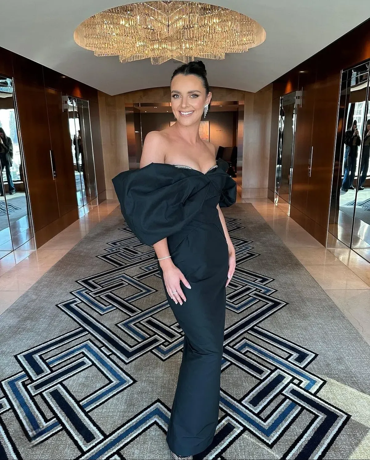 Rachel Gilbert Xavier Gown in Black Size 3/AU12 - Image 1