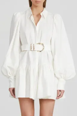 Acler Sherwood Mini Dress Ivory Size 14 for rent on The Volte - image 2