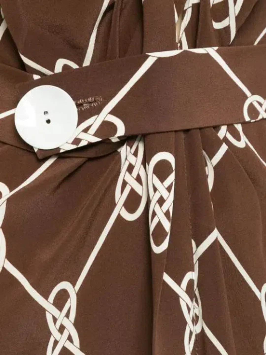 Manning Cartell Sleeveless Midi Dress Walnut/White Print Size 8 for rent on The Volte - main image