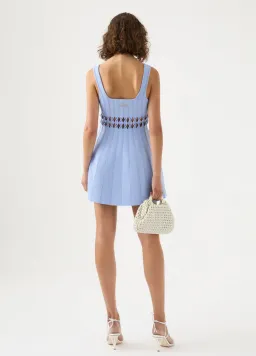 Aje Ney Diamond Cut Out Mini Dress Blue Size AU 8 for rent on The Volte - image 2