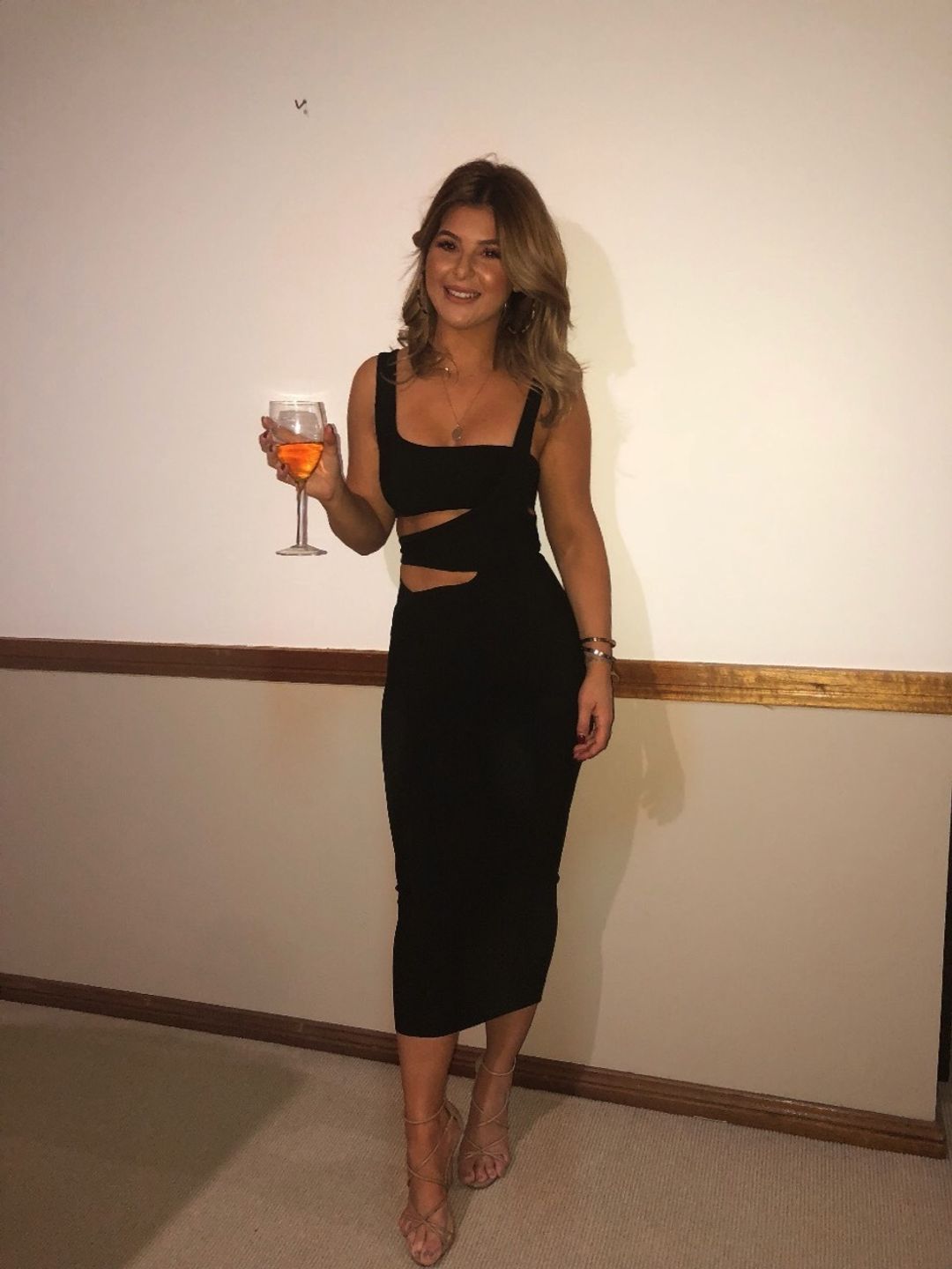 House of CB "Miya" Midi Dress Black Size 8 for rent on The Volte - main image
