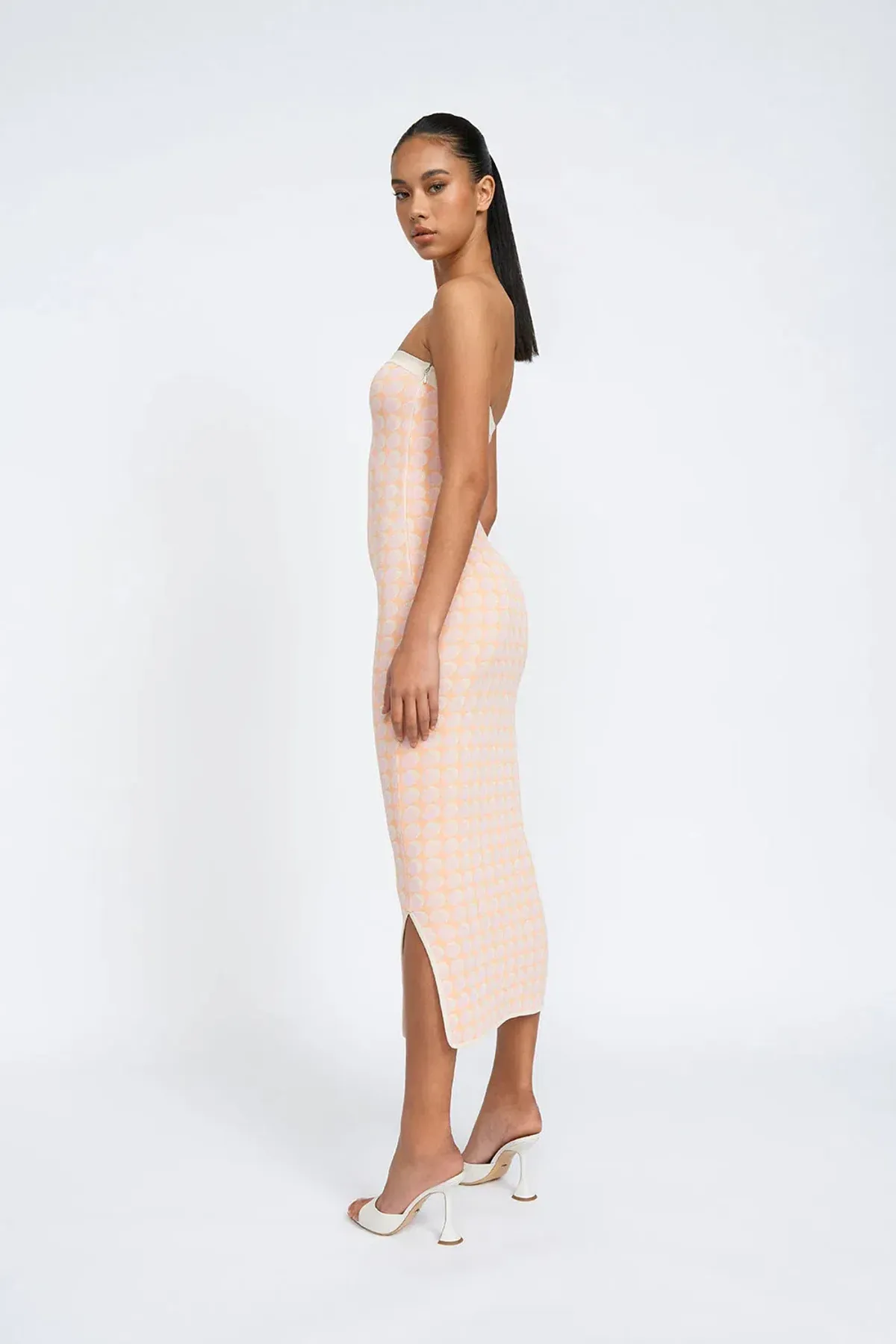 By Johnny Sol Geo Knit Midi Dress Multi Size XS / AU 6 - Image 3