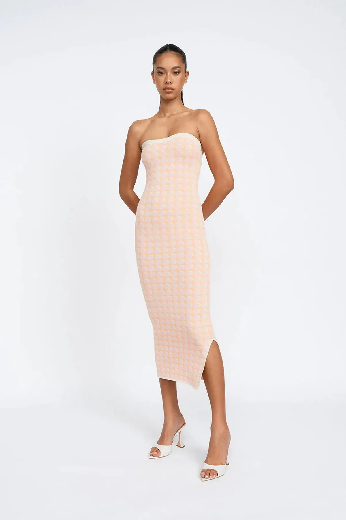 By Johnny Sol Geo Knit Midi Dress Multi Size XS / AU 6 - Image 2