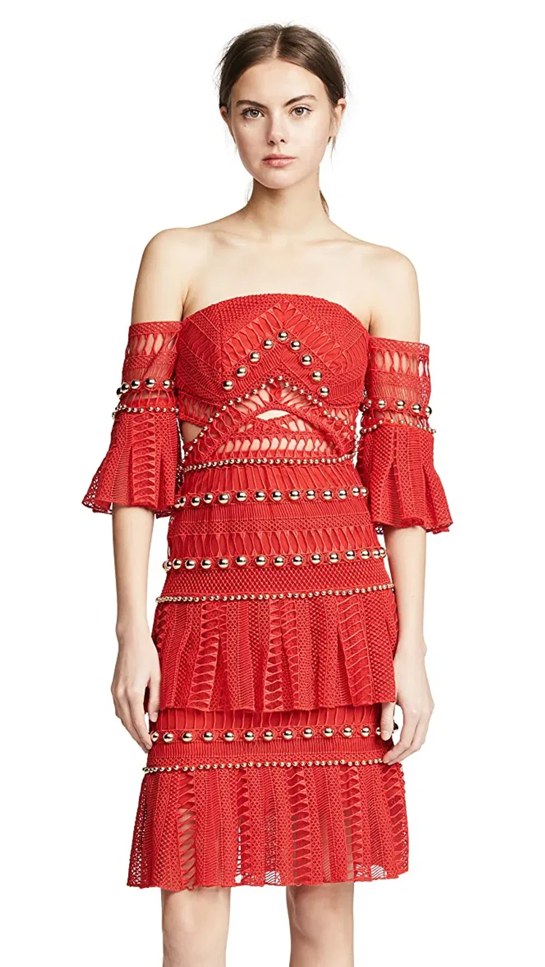 Thurley Heaven Dress Red Size 6 for rent on The Volte - main image
