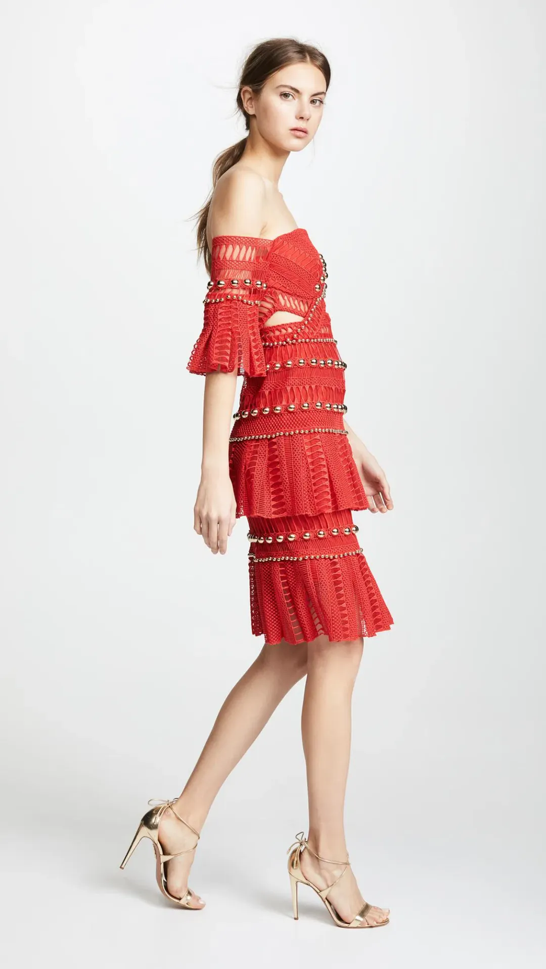 Thurley Heaven Dress Red Size 6 for rent on The Volte - main image