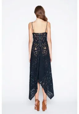 Once Was Harlequin Midi Dress Ink Navy Size AU 8 for rent on The Volte - image 2