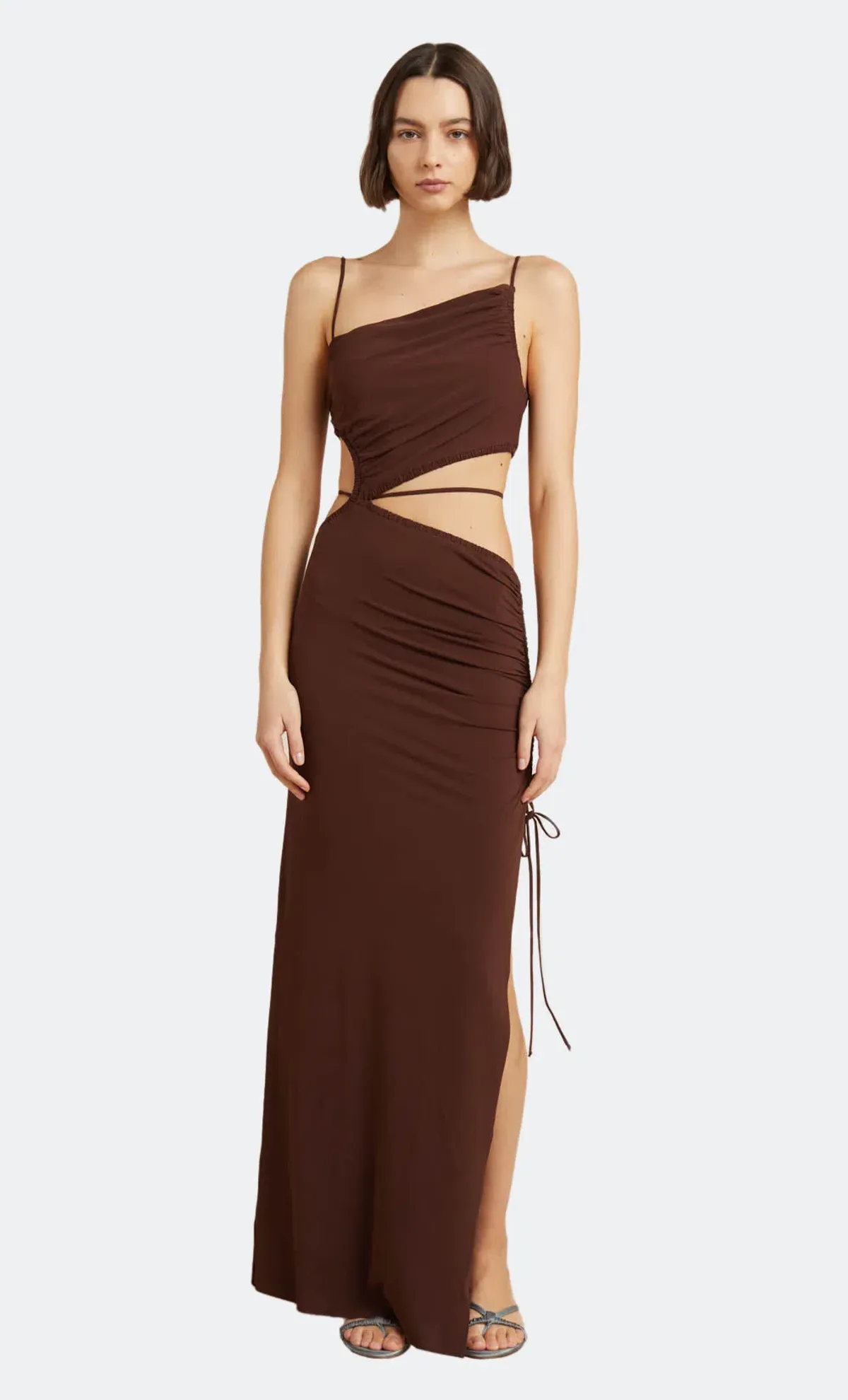 Bec & Bridge Dilkon Maxi Dress In Chocolate Size 8 - Image 5