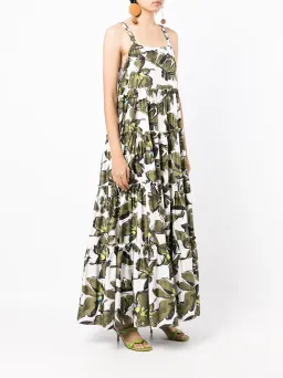 Aje Oasis Strap Maxi Dress Olive Leaf Size 4 for rent on The Volte - image 2