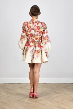 Zimmermann The Wonderland Buttoned Mini in Elka Poppy Ivory Size 1 /Au 10 for rent on The Volte - image 2