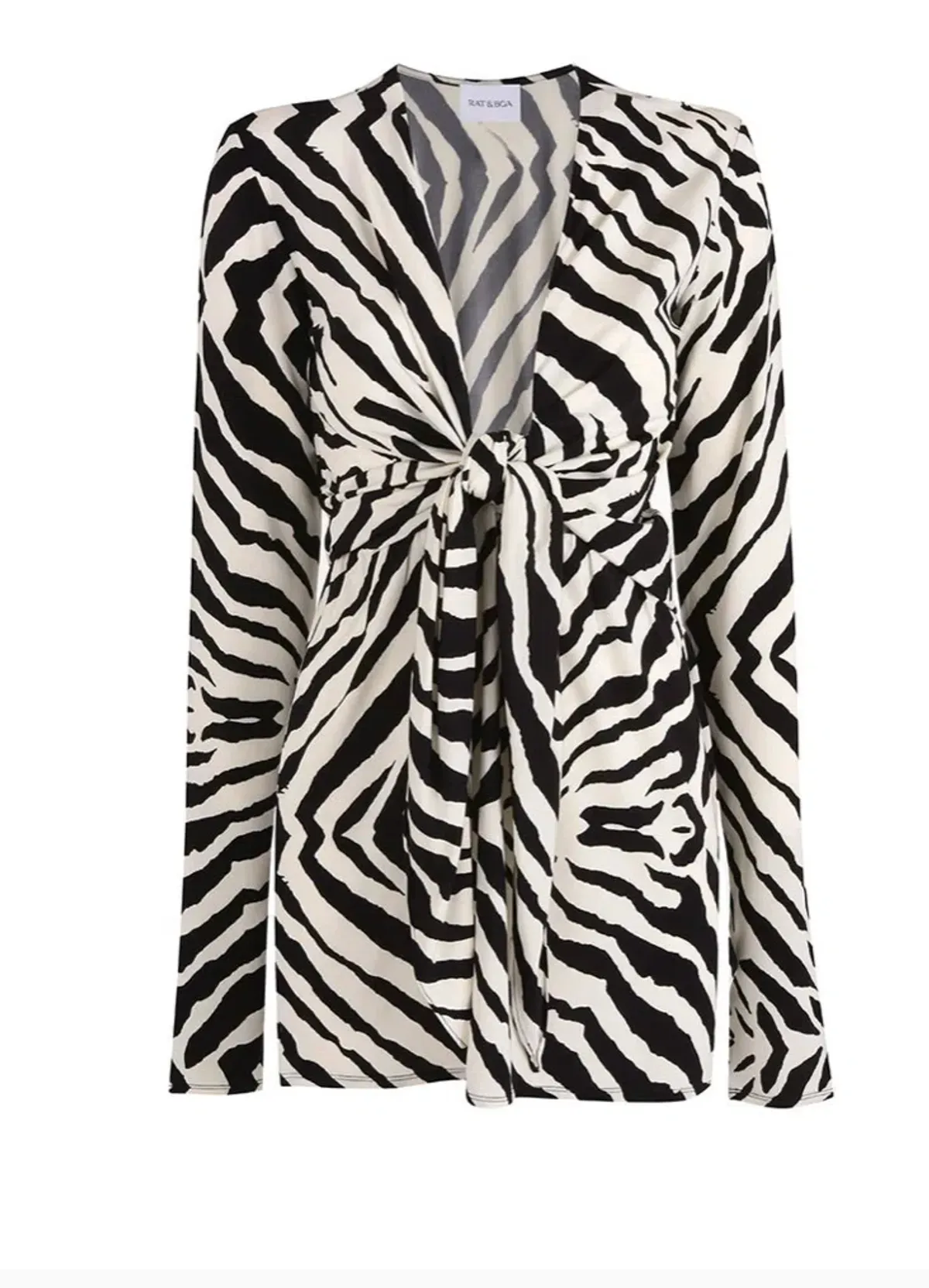Rat & Boa Allegra Dress Zebra Print Size S/AU 8 - Image 3