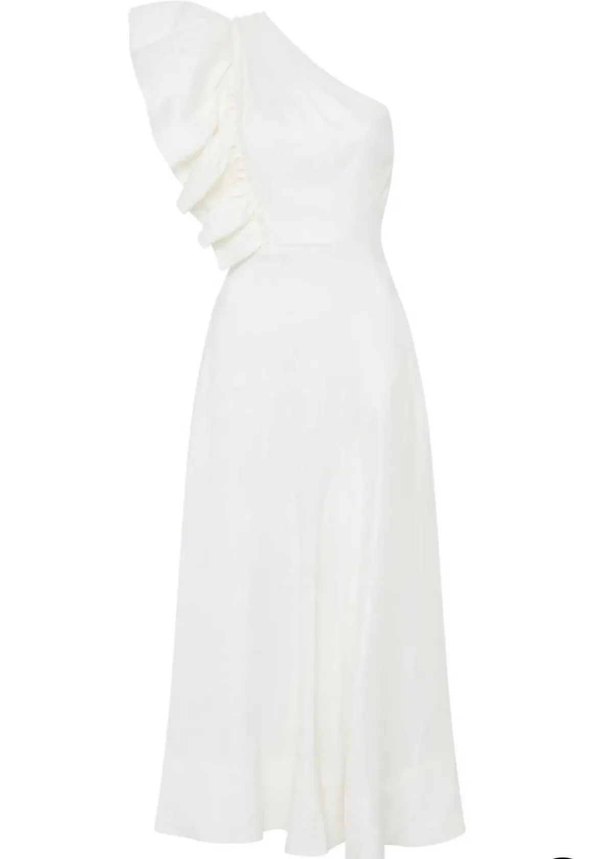 Aje Bonjour Asymmetrical Midi Dress White Size AU 10 - Image 5