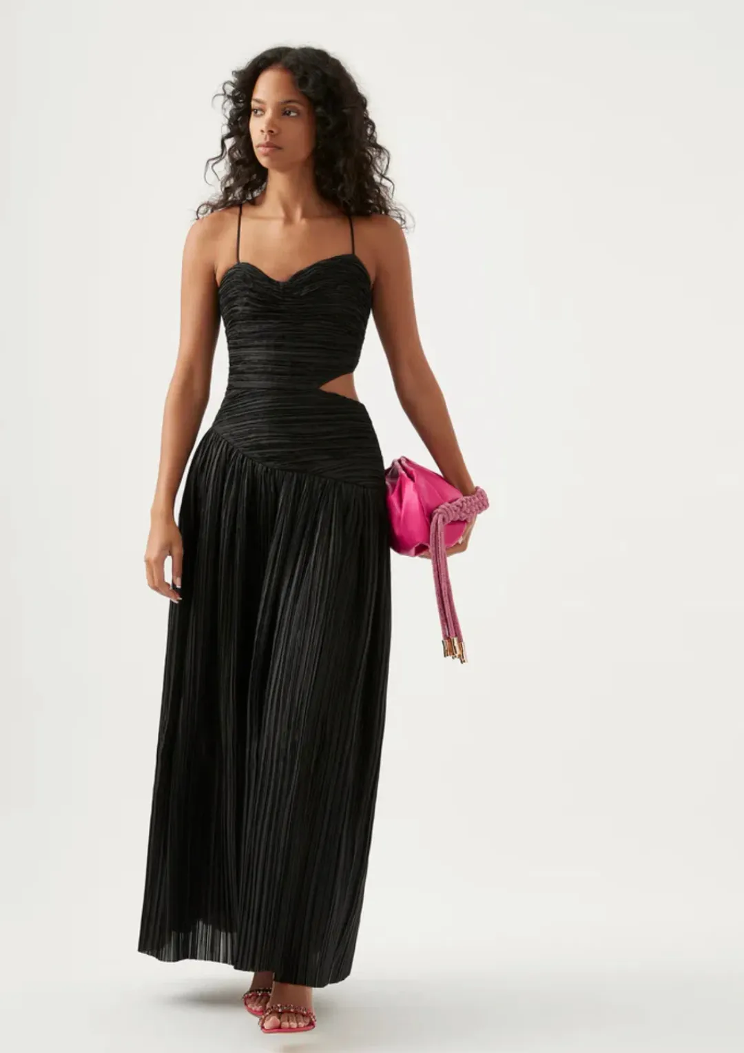 Aje Laurier Wave Maxi Dress Black Size AU 6 for rent on The Volte - main image