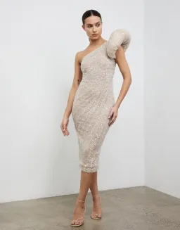 Rachel Gilbert Phoebe Dress Nude Size 2 / AU 10 for rent on The Volte - image 1