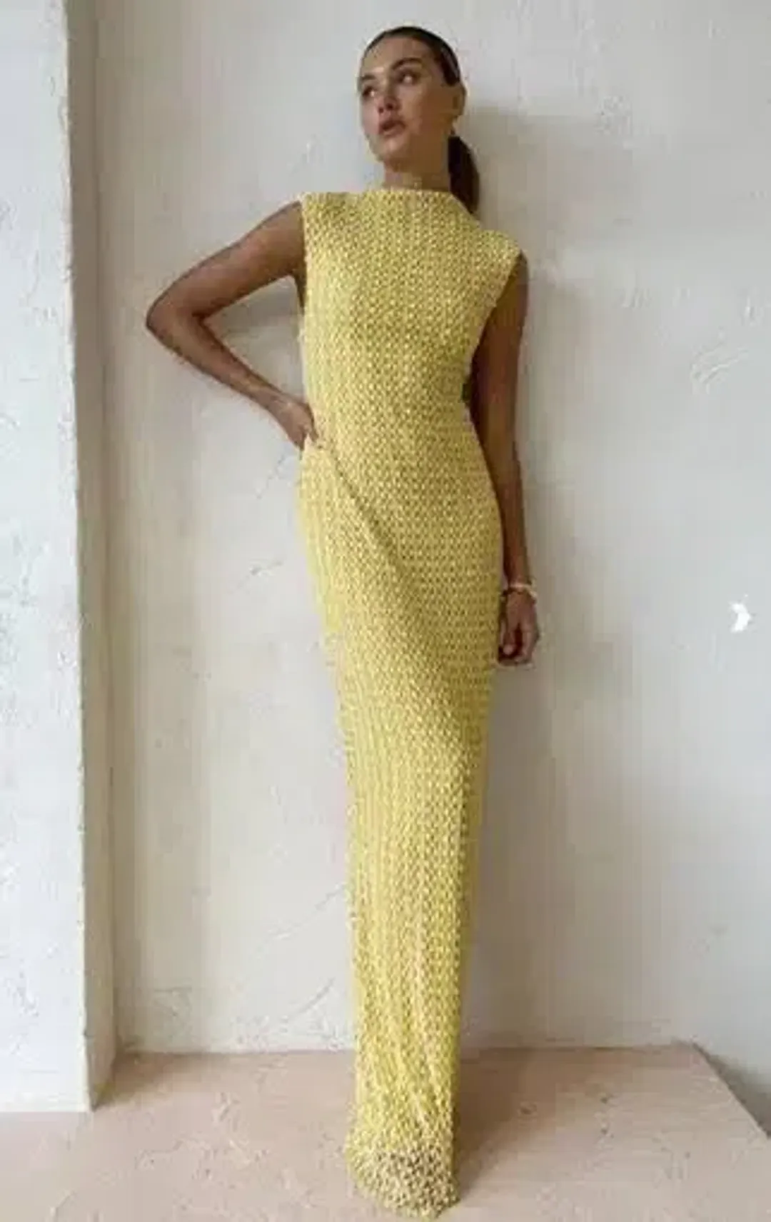 Camilla and Marc Riviera Column Dress Yellow Size AU 6 for rent on The Volte - main image