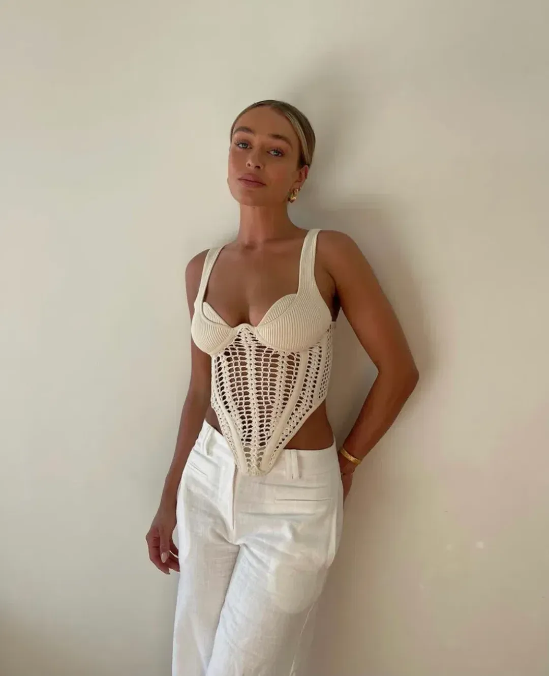 Dion Lee Crochet Corset Cream Size M / Au 10 for rent on The Volte - main image