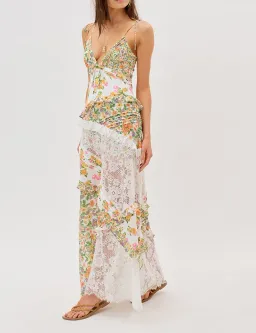 For Love and Lemons Rosalyn Maxi Dress Floral Size M / Au 10 for rent on The Volte - image 1