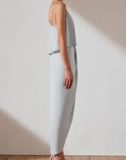 Shona Joy Luxe Draped Cocktail Frill Dress Cloud Size 10 for rent on The Volte - image 4