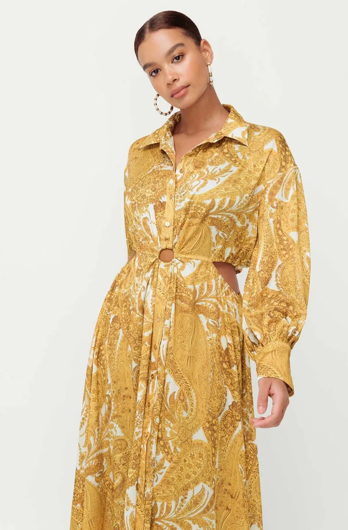 Sheike Casablanca Dress Paisley Yellow Size 16 - Image 2