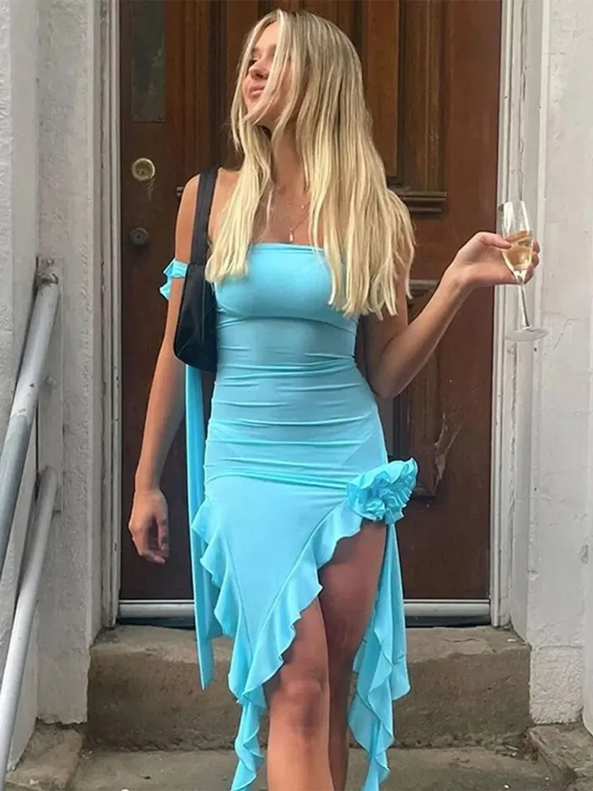 Fanci Club The Crime Dress Blue Size S / Au 8 for rent on The Volte - main image