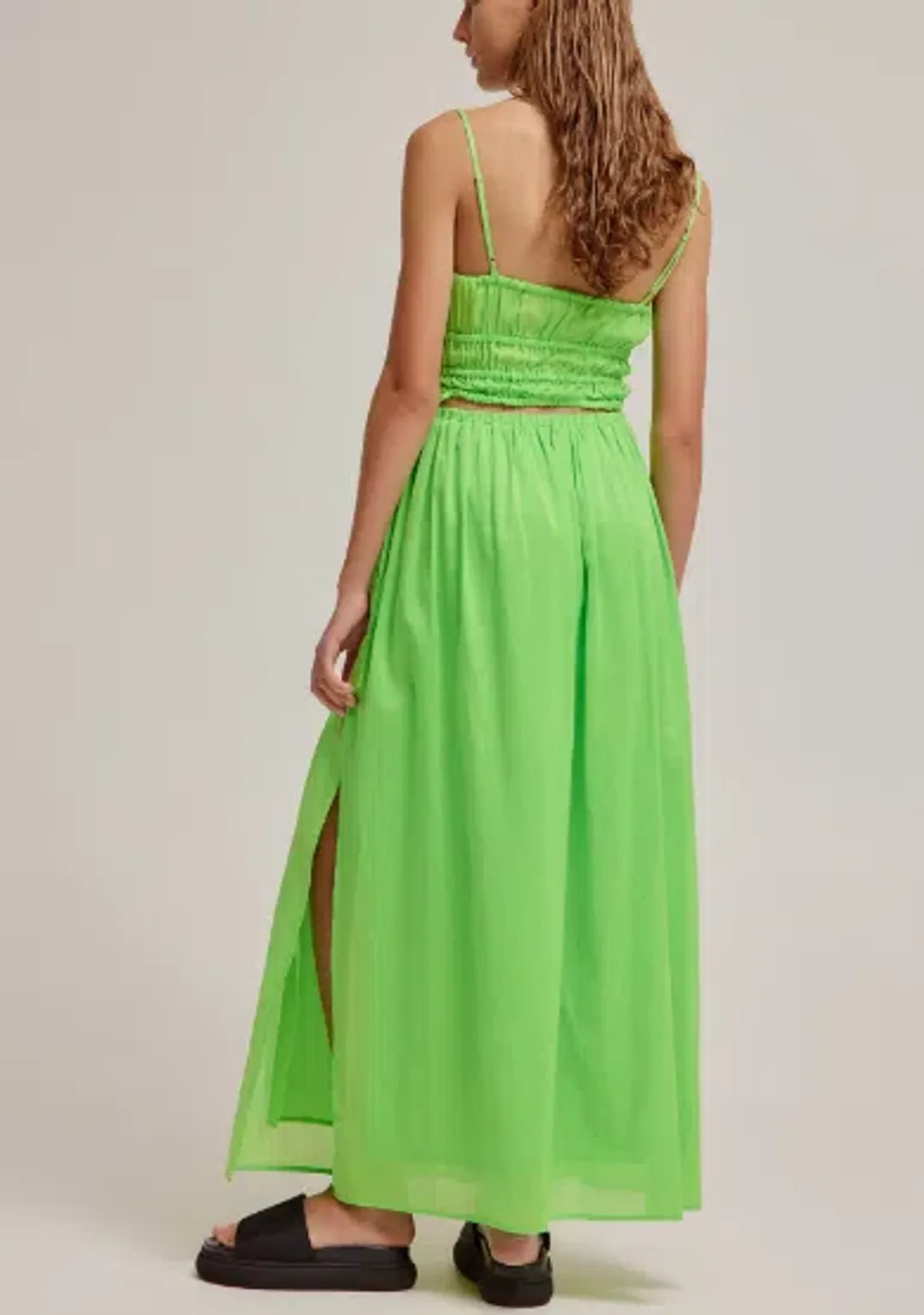 Venroy Gathered Bustier Top and Drawstring Maxi Skirt Set Green Size M / Au 10 for rent on The Volte - main image