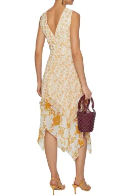 Mikael Aghal Asymmetric Chiffon Dress Floral Size 12 for rent on The Volte - image 2