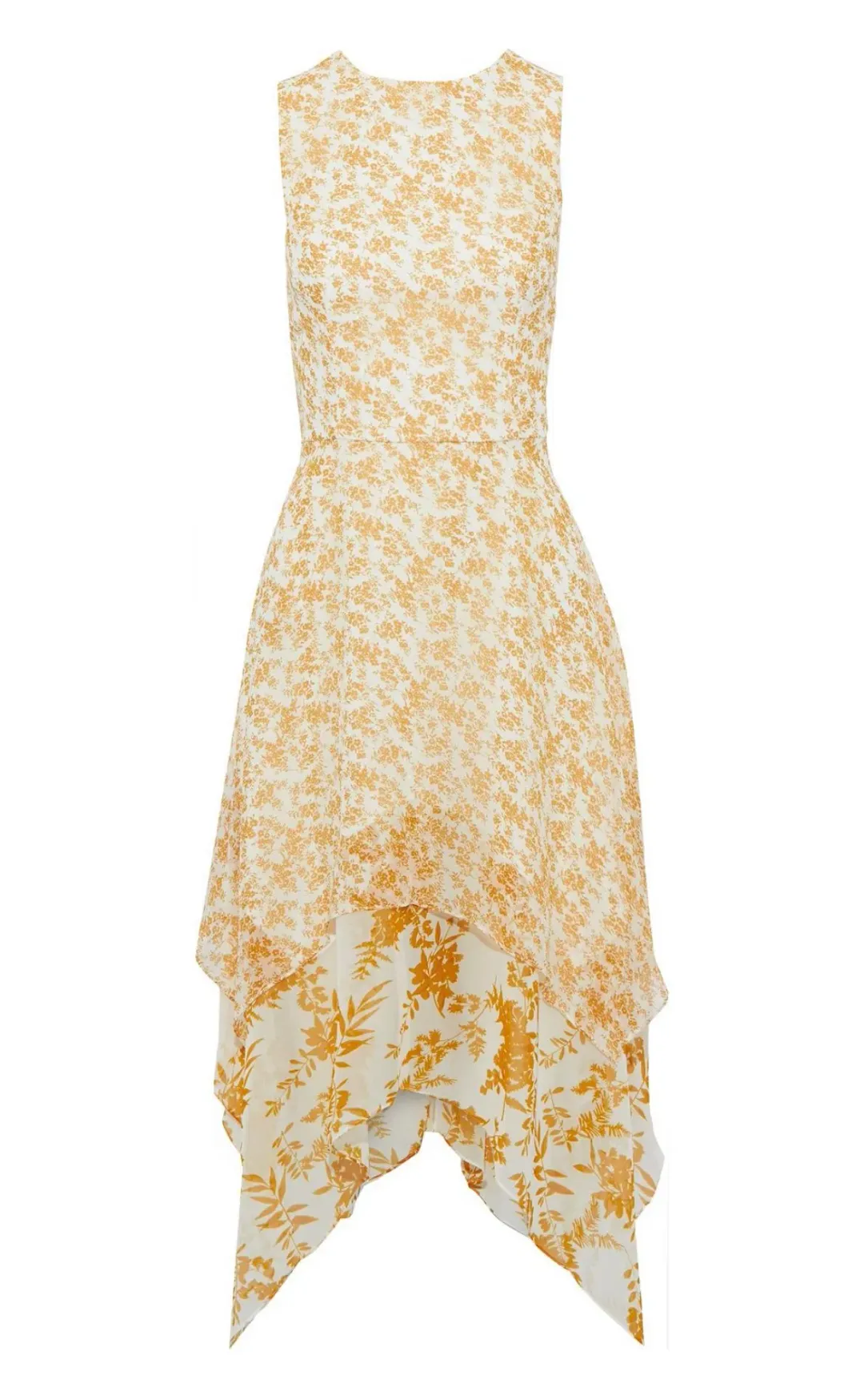 Mikael Aghal Asymmetric Chiffon Dress Floral Size 12 for rent on The Volte - main image