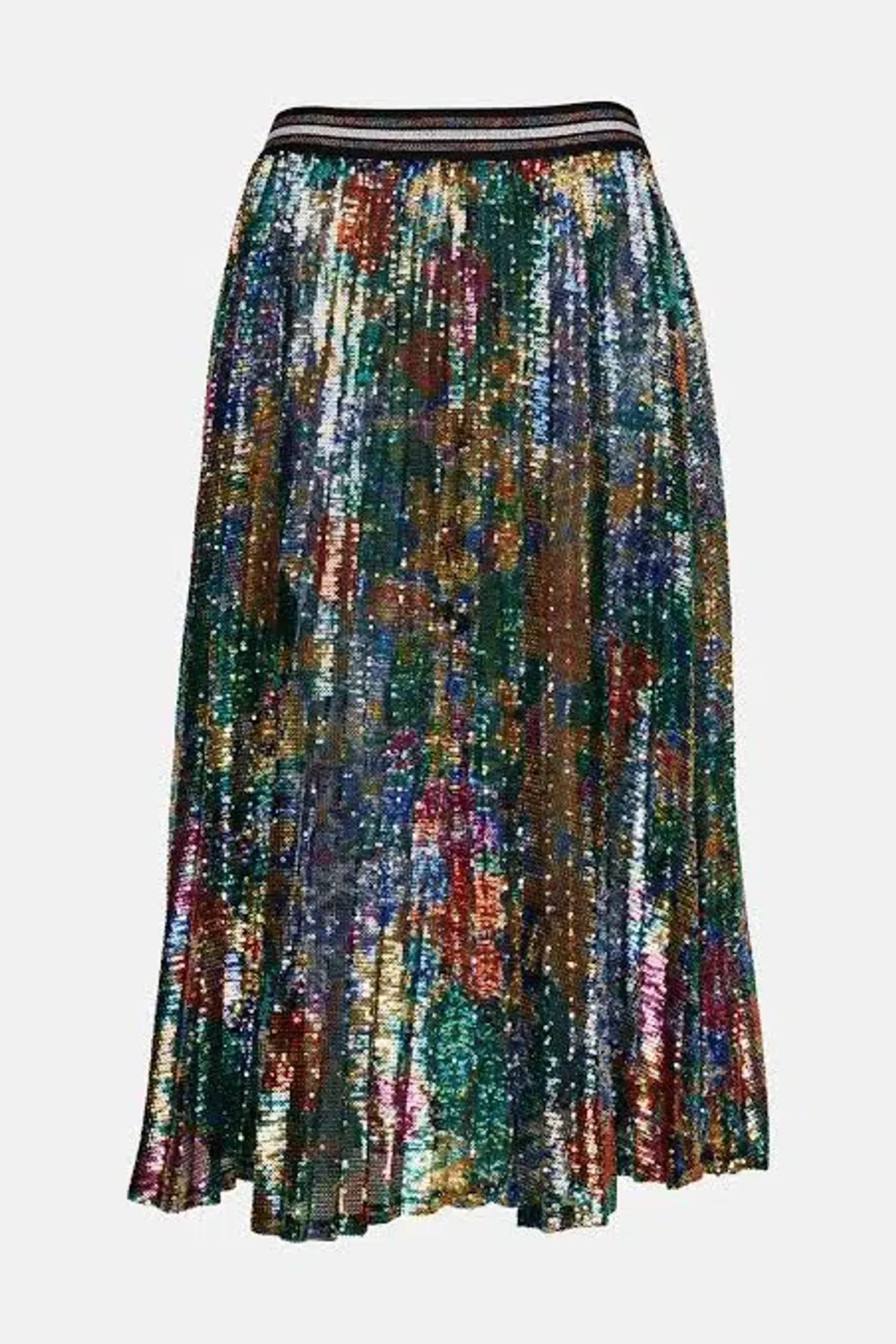 Romance Was Born Sequin Pleat Skirt Multi Size S/M - Image 2