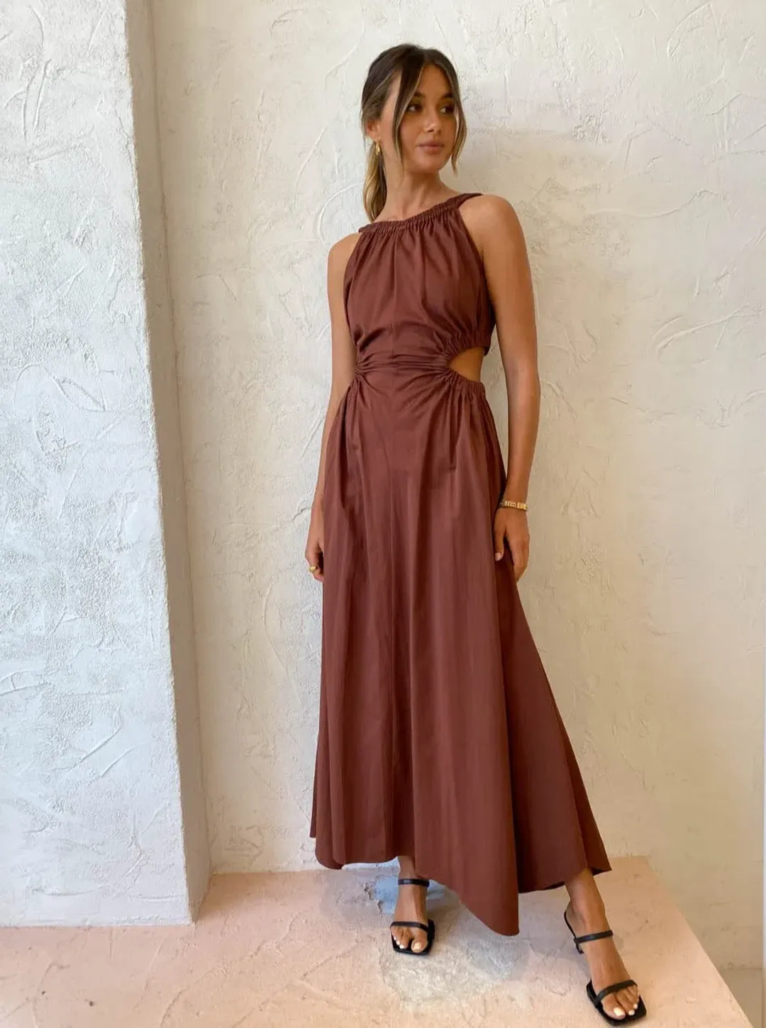 Camilla and Marc Coppola Maxi Dress in Cinnamon Size 8 for rent on The Volte - main image